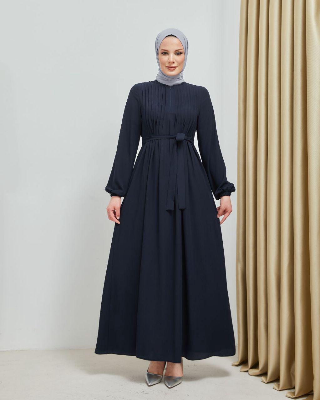 Bel Kuşaklı Dökümlü Ferace – Kahve